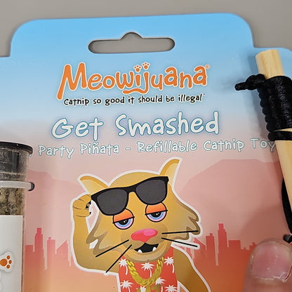 SMARTER PAW Meowijuana Organic Catnip Toy Get Smashed Llama Party Pinata Cat Toy (New)