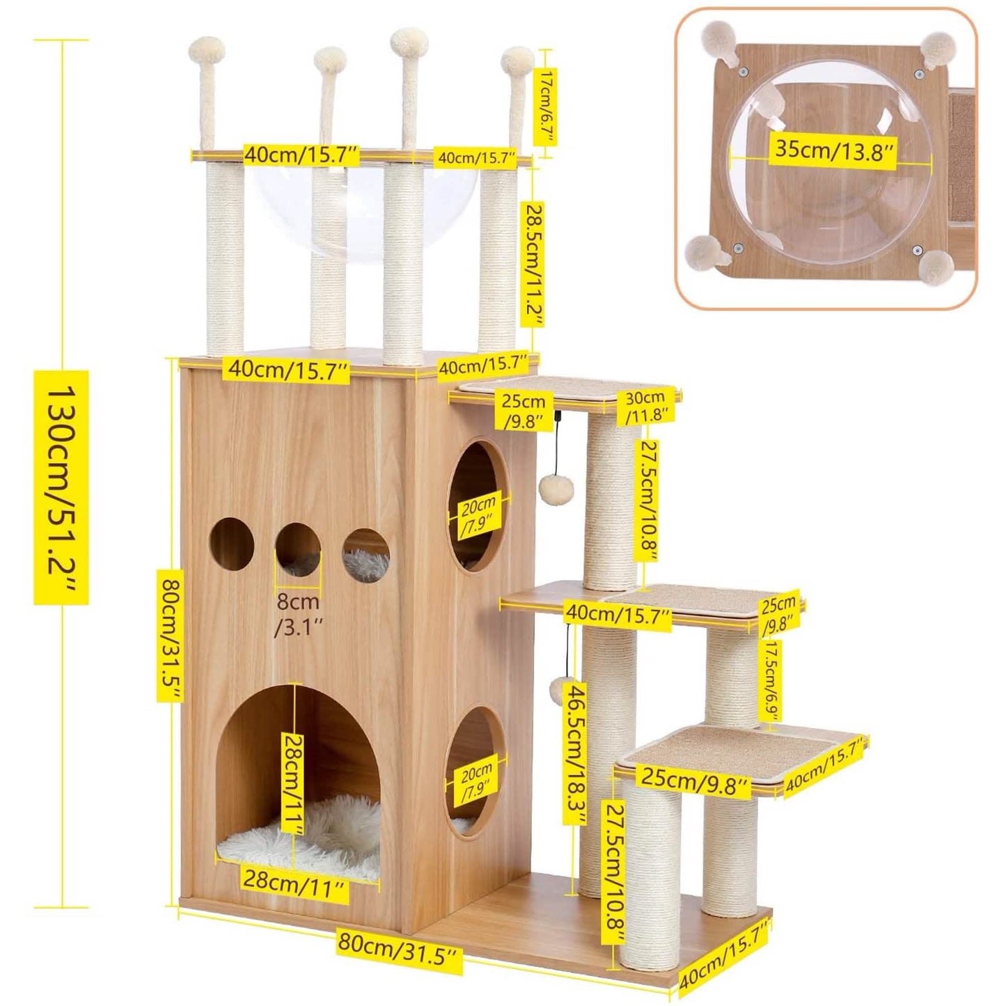 52" Multi-level Cat Tree
