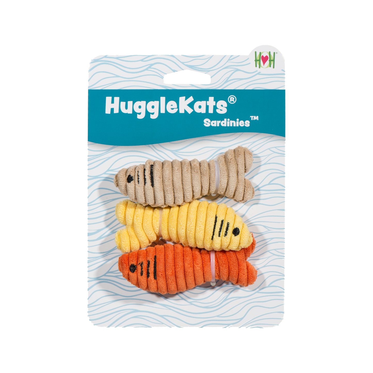 HuggleKats® Sardinies Cat Toys, 3 Pack
