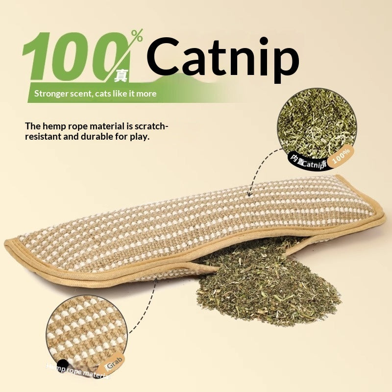 Cat Toy, Catnip Pillow, Self-amusing Chew Toy, Bite-resistant